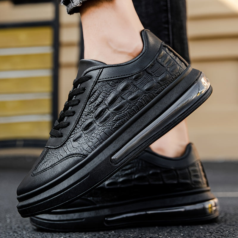 Lightweight Croc Embossed Women's Sports Sneakers with Shock Absorption