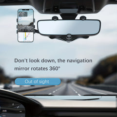 Car Phone Holder Rearview Mirror Mount 360 Rotatable