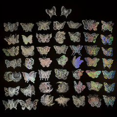 100pcs Butterfly Series Stickers Waterproof Laser Sticker Decal