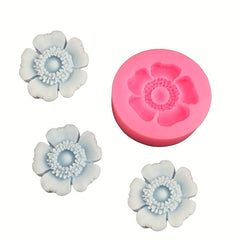 Resin Poppy Flower Pendant Silicone Mould Polymer Clay Earring Making Tools