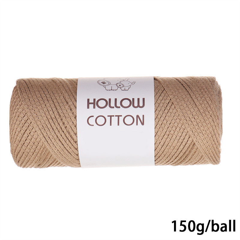2mm Hollow Cotton Thread Crocheting Knitting Bag Hat Strand Yarn 150g