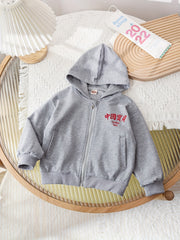 Girl's Chinese Jacket & Children's Zip Up Hoodie Coat