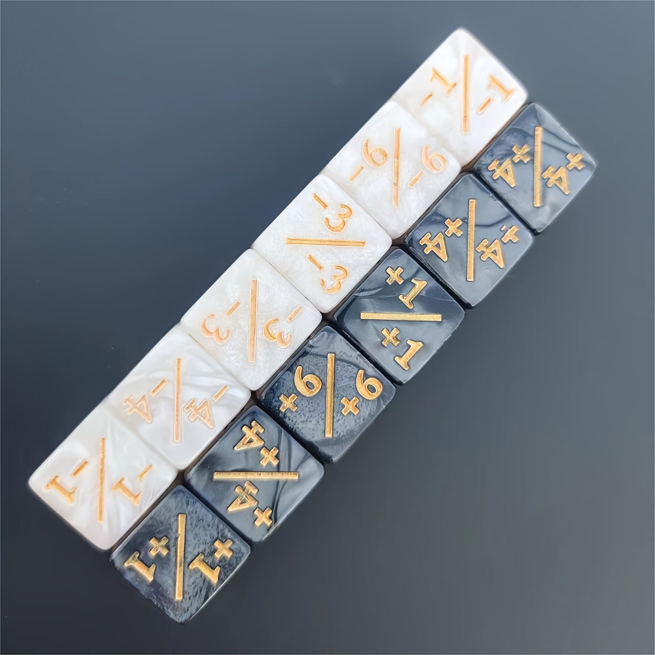 12-Piece Set Arithmetic Dice for Math Education, Magic Games, and Party Fun