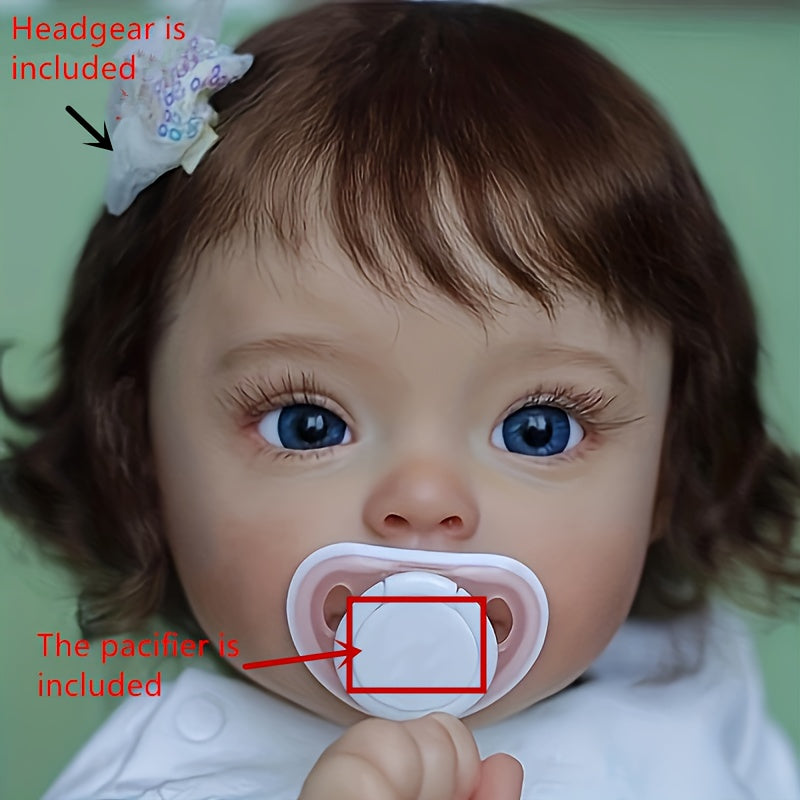 23 Inch Hair Transplant Reborn Doll Soft Silicone Washable Hairpin