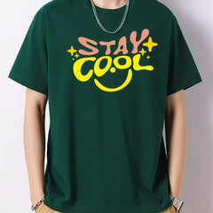 Men's Active Graphic Print Crew Neck T-shirt