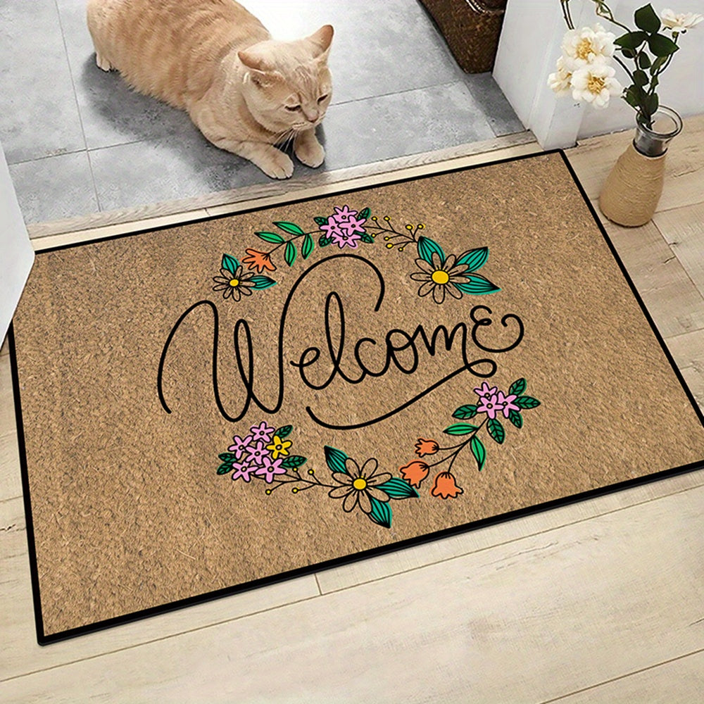 Welcome Mat Front Door Outdoor Entrance Non-slip Mat