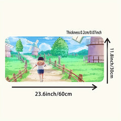 Green Grassland Mouse Pad Soft Anti Slip Desktop Mat for Gaming Office Laptop