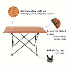 Portable Folding Camping Table Aluminum Alloy Outdoor Hiking Fishing