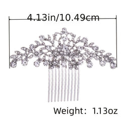 Crystal Leaf Hairpin Comb Clip Bridal Hair Accessories