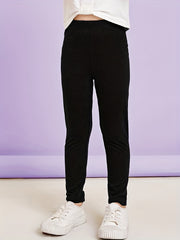 Kid Girls Basic Leggings Stretchy Casual Pants