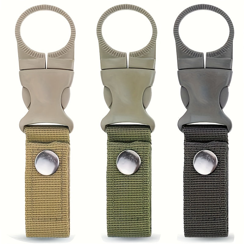 3pcs Bottle Carrier Strap With Carabiner for Traveling & Hiking