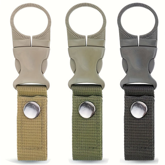 3pcs Bottle Carrier Strap With Carabiner for Traveling & Hiking