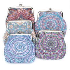 Ethnic Style Coin Purse Geometric Pattern Small Wallet Girl s Bank Card Bag