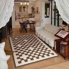 Extra Large Shaggy Area Rug Geometric Pattern Cashmere Fluffy Rug