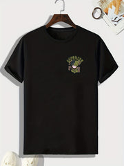 Hip Hop Style Pattern Print Men's Comfy Sports T shirt Graphic Tee