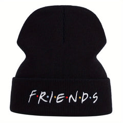 Fashionable Sport Windproof Knit Beanie Hat With Letter Friends