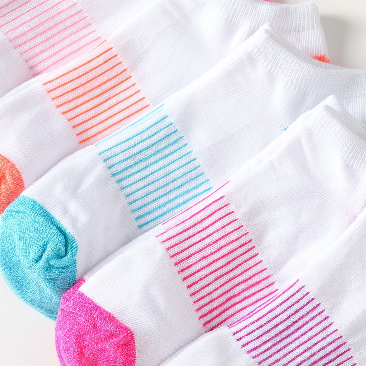 6 Pairs Casual Block Men's Crew Socks All Seasons