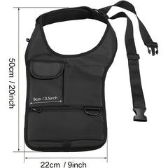 Anti Pry Hidden Underarm Bag Leather Tablet Card Holder Men's Chest Shoulder Bag
