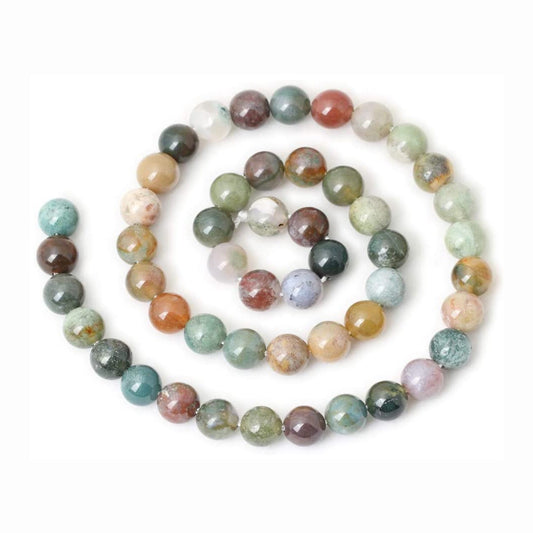 Natural Agate Gemstone Round Loose Beads DIY Jewelry Making