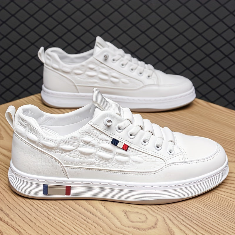 Crocodile Pattern Skate Shoes Anti-Slip Sneakers Men's Footwear