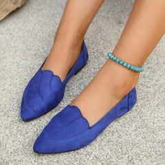 Women's Pointed Toe Flat Loafers Slip On Soft Sole Flat Shoes
