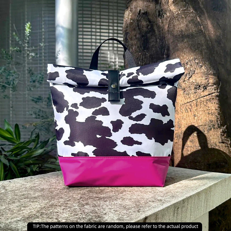 Portable Folding Waterproof Ice Bag Leopard Print Cooler