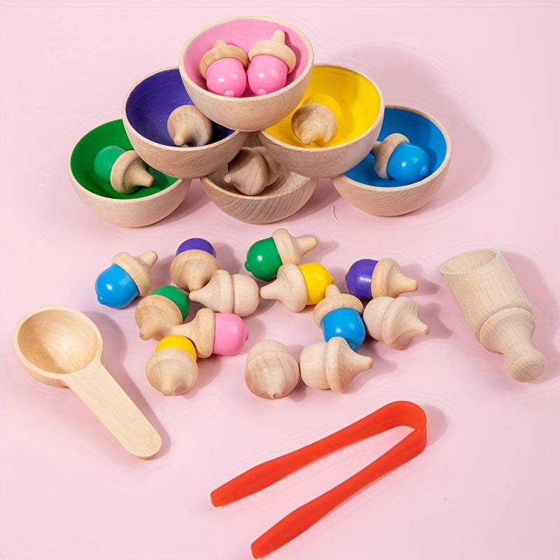 Montessori Pinecone Sorting Game Counting Toy