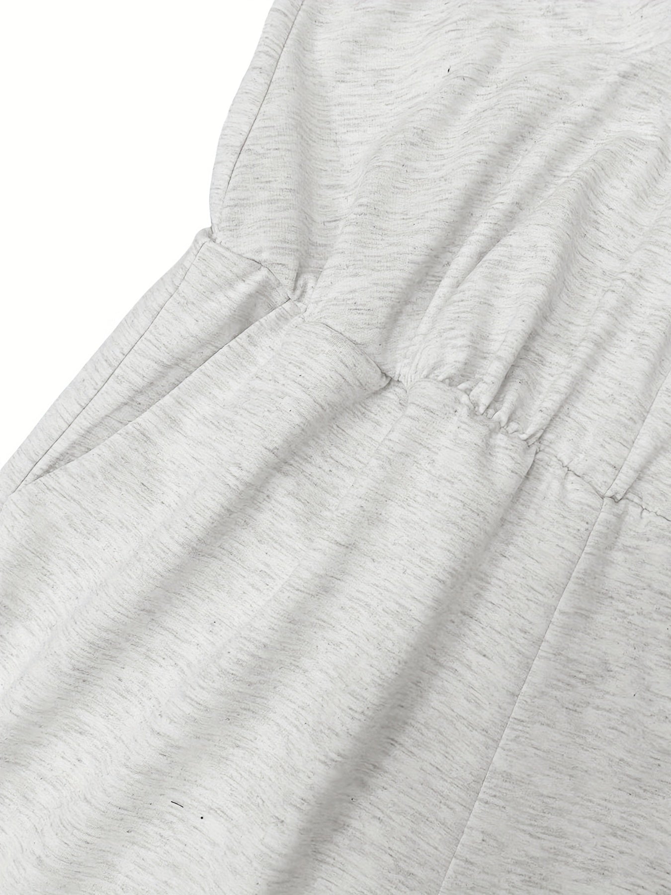 Cross Neck Zip Up Romper with Pockets