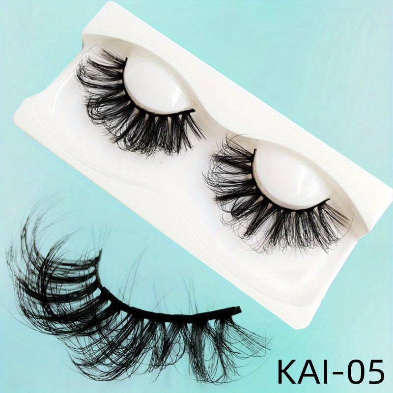25mm 6D Faux Mink Eyelashes Soft Fluffy Wispy Natural False Lashes