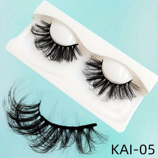 25mm 6D Faux Mink Eyelashes Soft Fluffy Wispy Natural False Lashes
