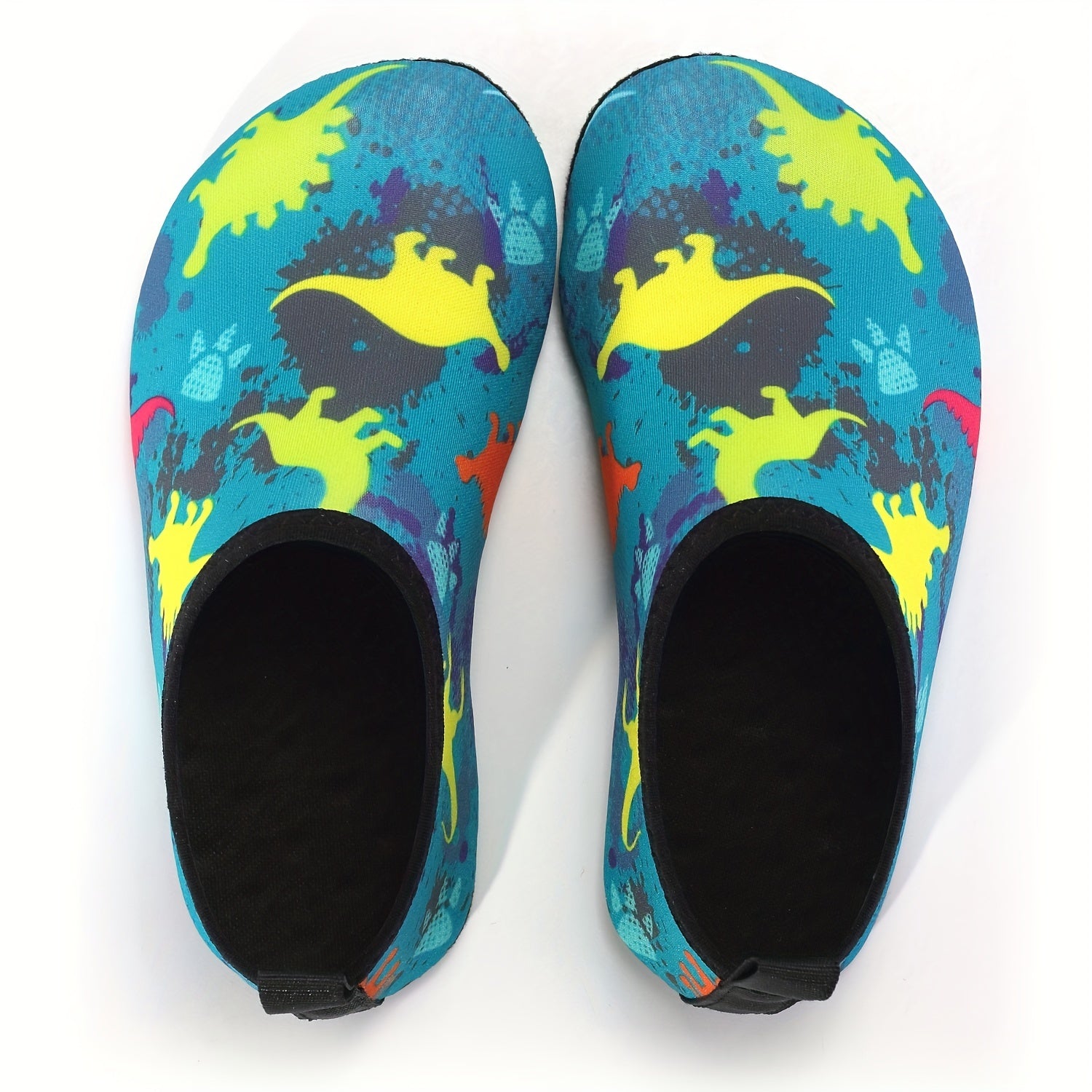 Kids Dinosaur Print Water Shoes, Quick Drying Aqua Shoes