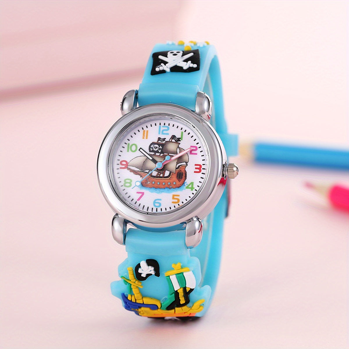 Colorful Cartoon Student Pirate Children's Watch Quartz Watch