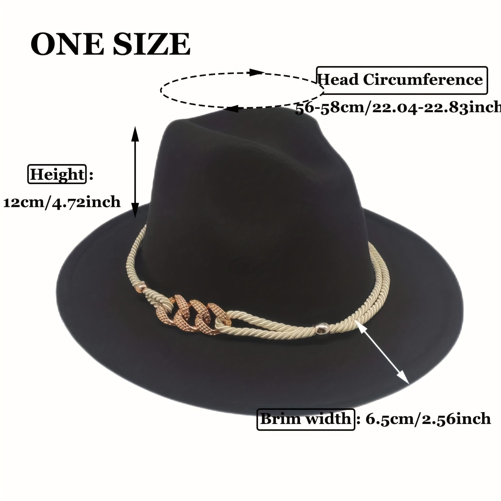 Wide Brim Sunshade Fedora Hat for Party Meeting