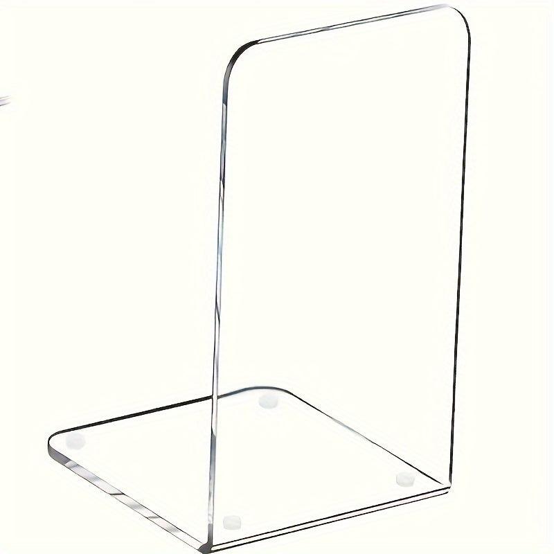 Transparent Plastic Bookend Desktop Book Stand School Home And Office Book Stand