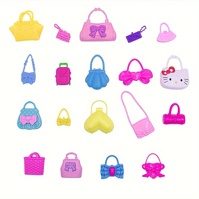 45pcs Doll Clothes And Accessories 10 Pairs Of Shoes 10 Packs Of 20 Jewelry