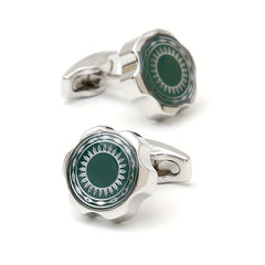 Creative Gear Shaped Silver Men's Cufflinks XK23015