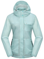Women's Lightweight Hooded Jacket Long Sleeve Thermal Sports Coat