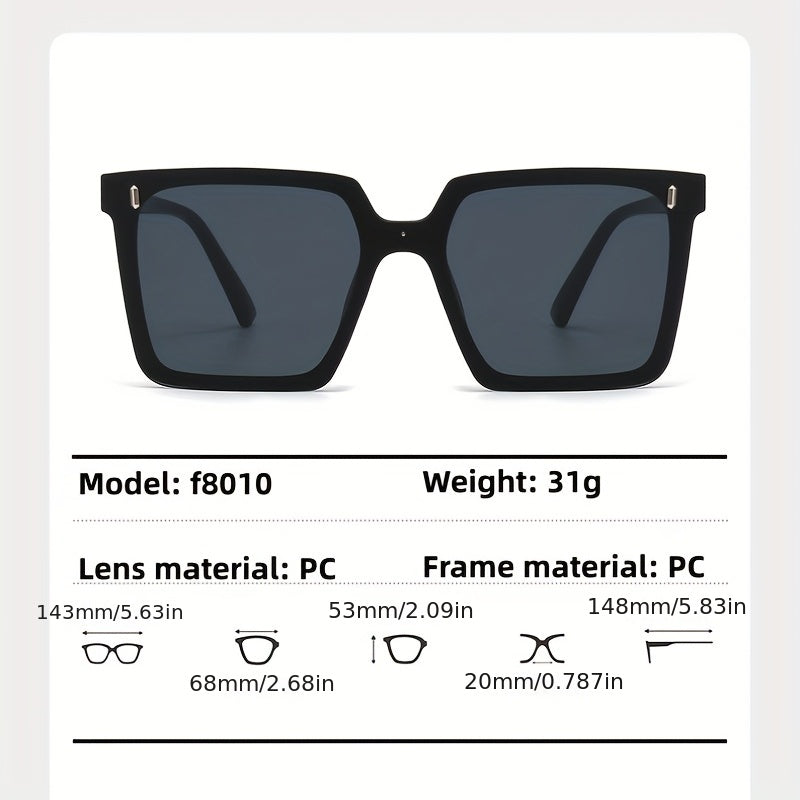 Square Frame UV Protection Sunglasses With Case
