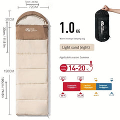 Portable Adult Camping Sleeping Bag Warm Cozy Single Bag Indoor Outdoor Use