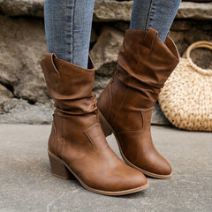Women's Chunky Heel Western Cowboy Boots