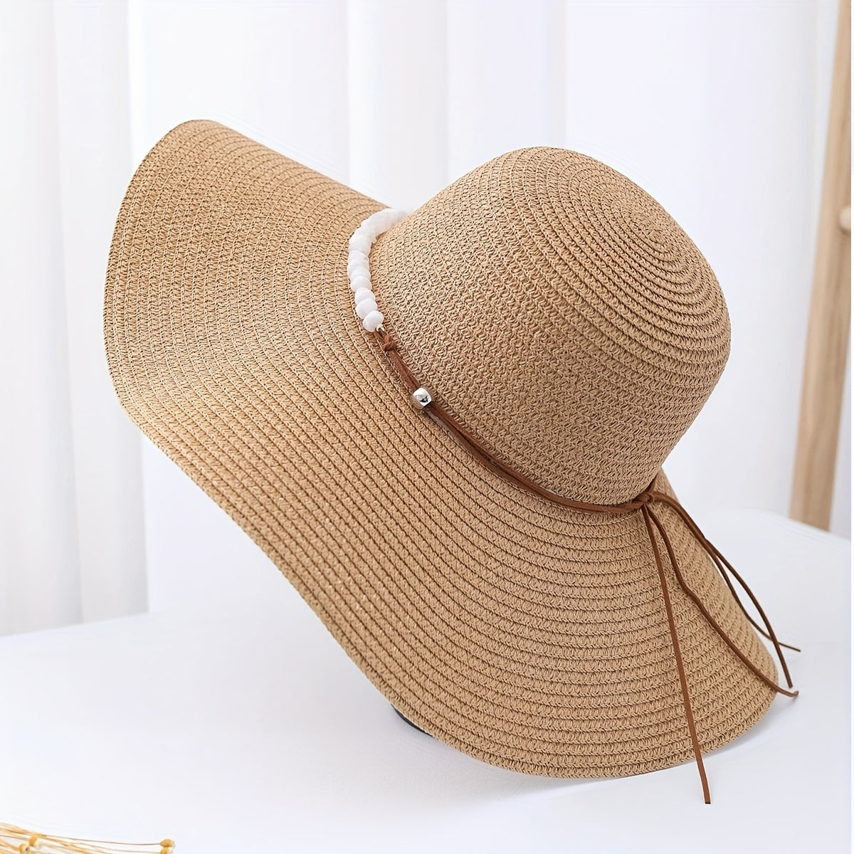 Wide Brim Breathable Straw Hat Outdoor Travel Beach Hats For Women