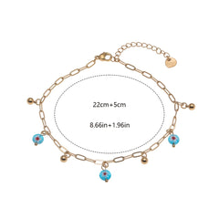 Girl's Bohemian Flower Pendant Anklet