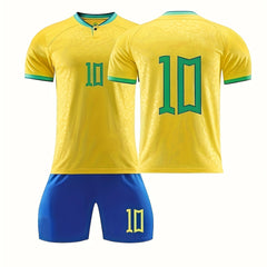 Kids Soccer Football Jersey Gift Set For Boys & Girls Soccer Practice