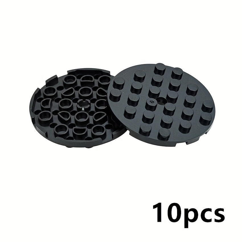 10pcs Round Plates 6x6 with Hole Thin Sheets Bricks DIY Building Accessories