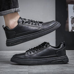 Men's Smart Casual Dress Shoes Lace-Up Anti-Skid Flat Driving Shoes