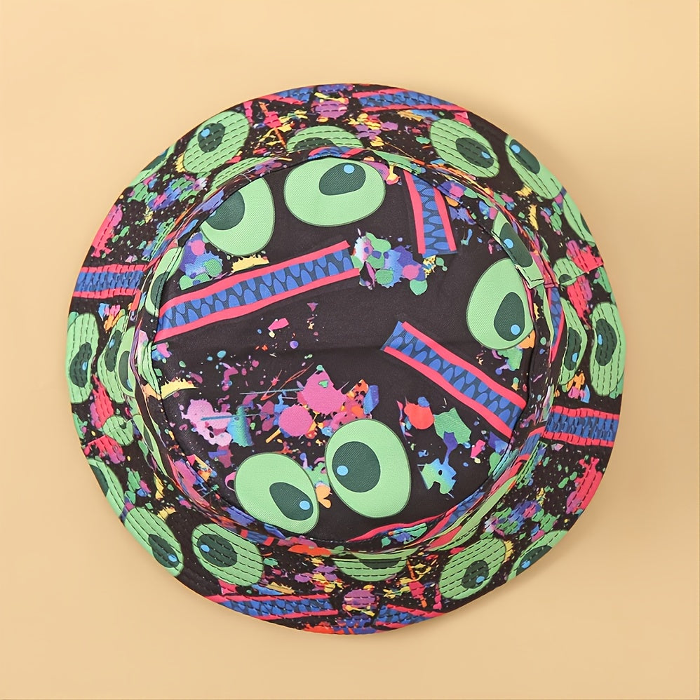 Egg Printed Bucket Hat Unisex Lightweight Outdoor Headwear