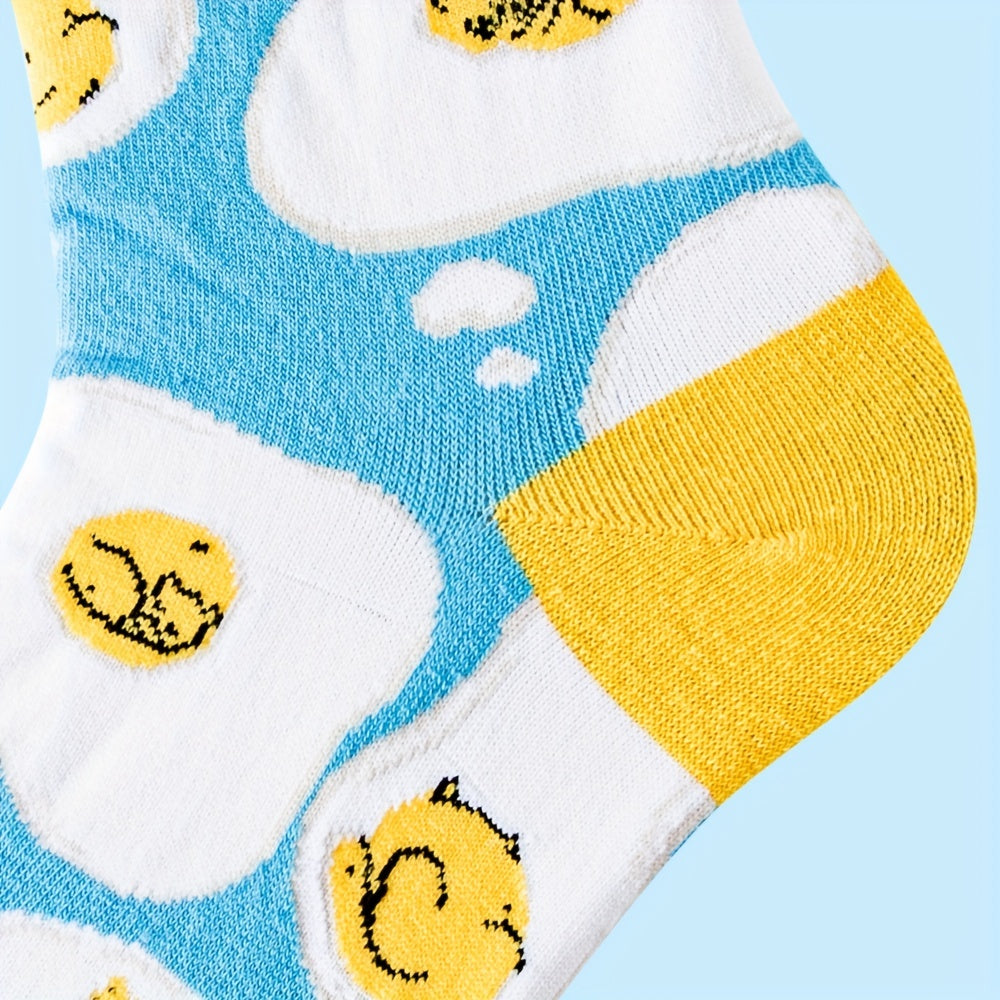 Cute Cartoon Cat Print Socks for Women