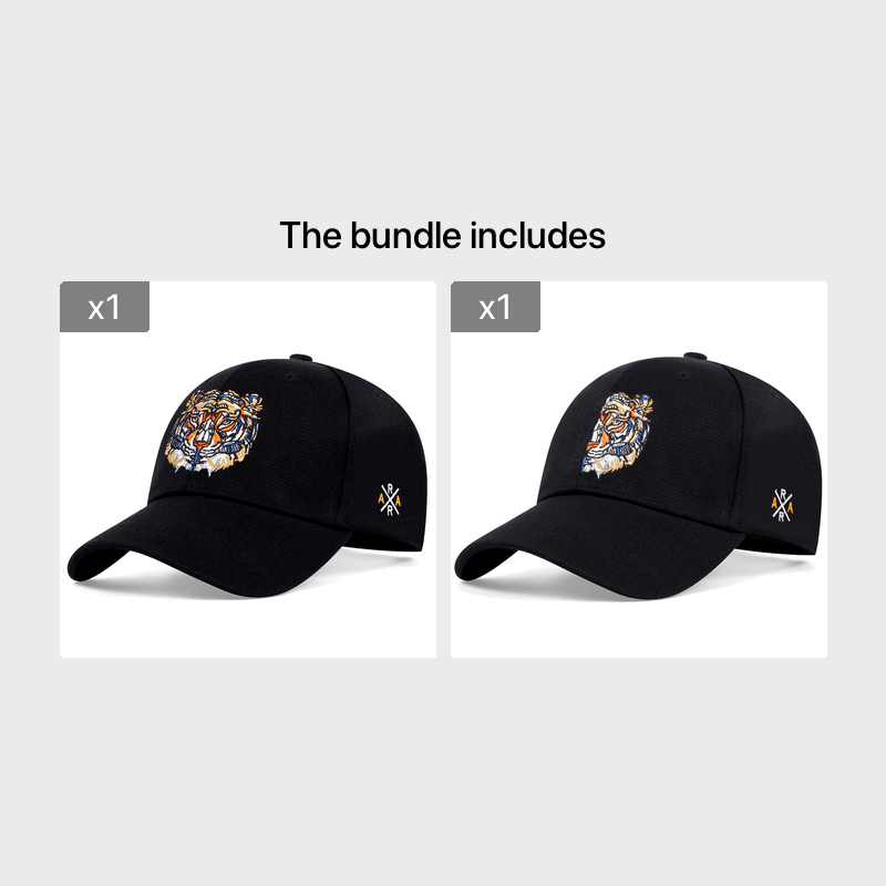 Men's Tiger Embroidered Baseball Cap Golf Hat
