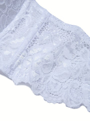 Contrast Lace Molded Cup Bralette With Removable Straps