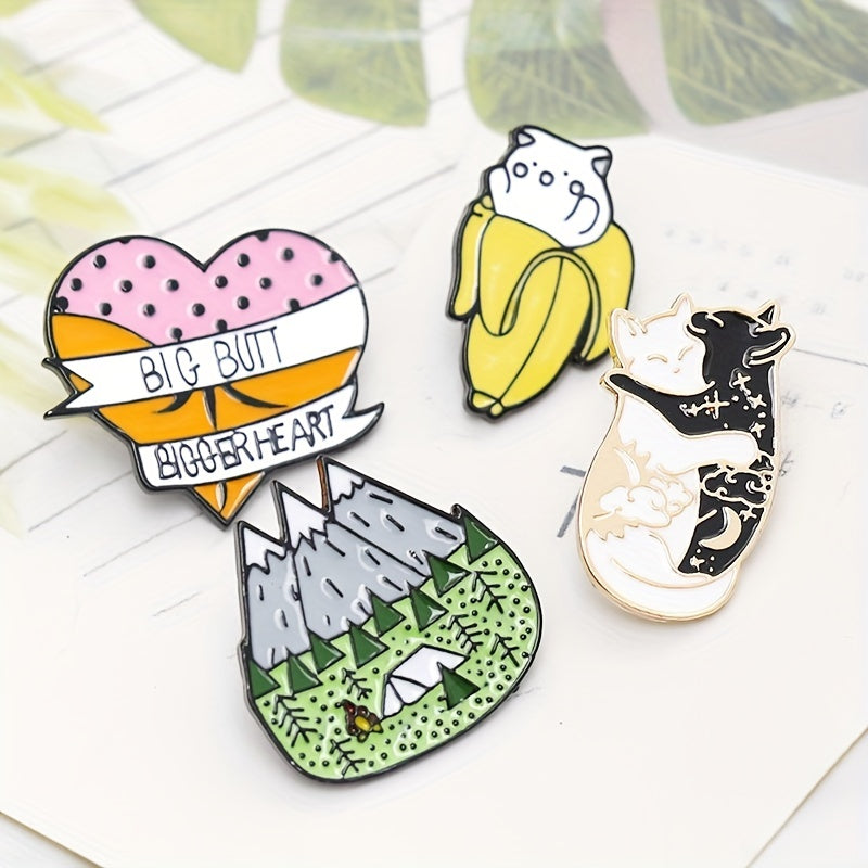 Cuddle Cat Banana Cat Brooch Pin DIY Clothing Bags Jackets Hat Decor